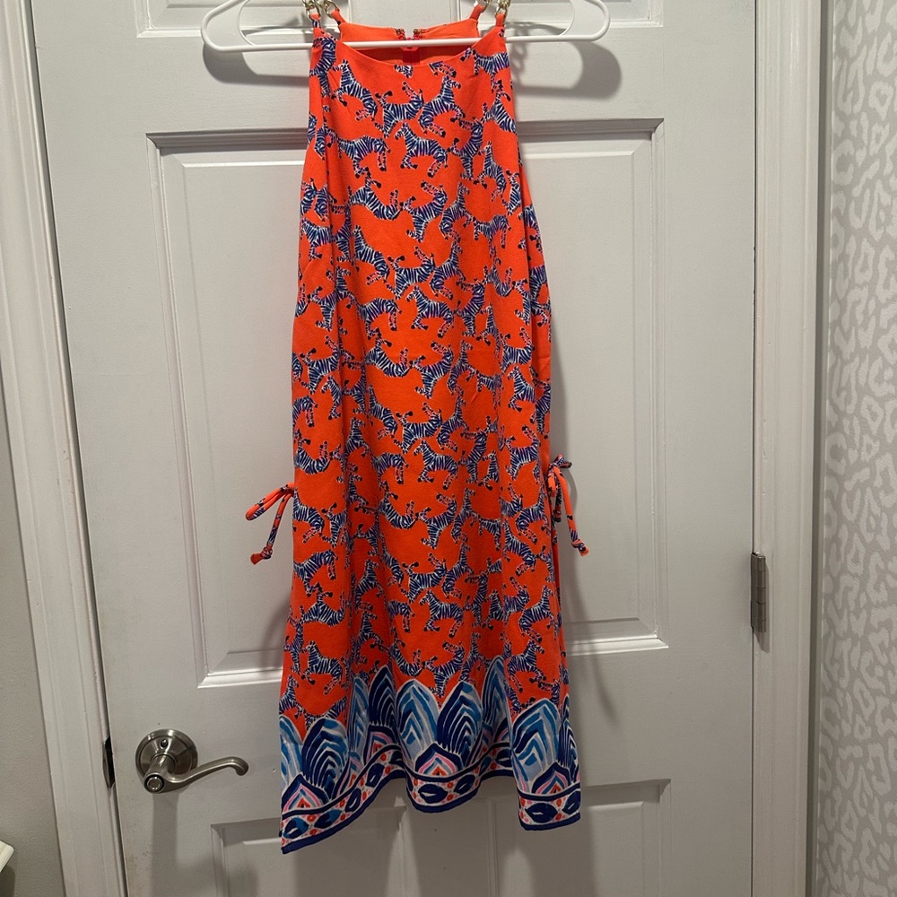 Never Worn Lilly Pulitzer Zebra Orange Dress with Built in Shorts